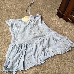 Peppermayo Sky Blue Fringed Dress